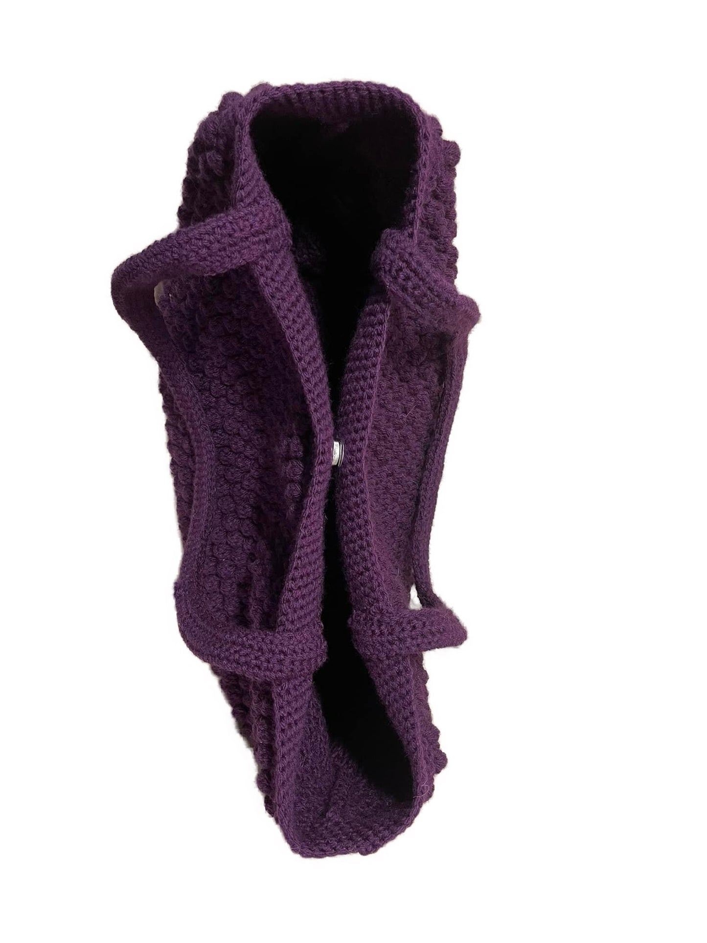 BOBBLE STITCH TOP-HANDLE HANDBAG
