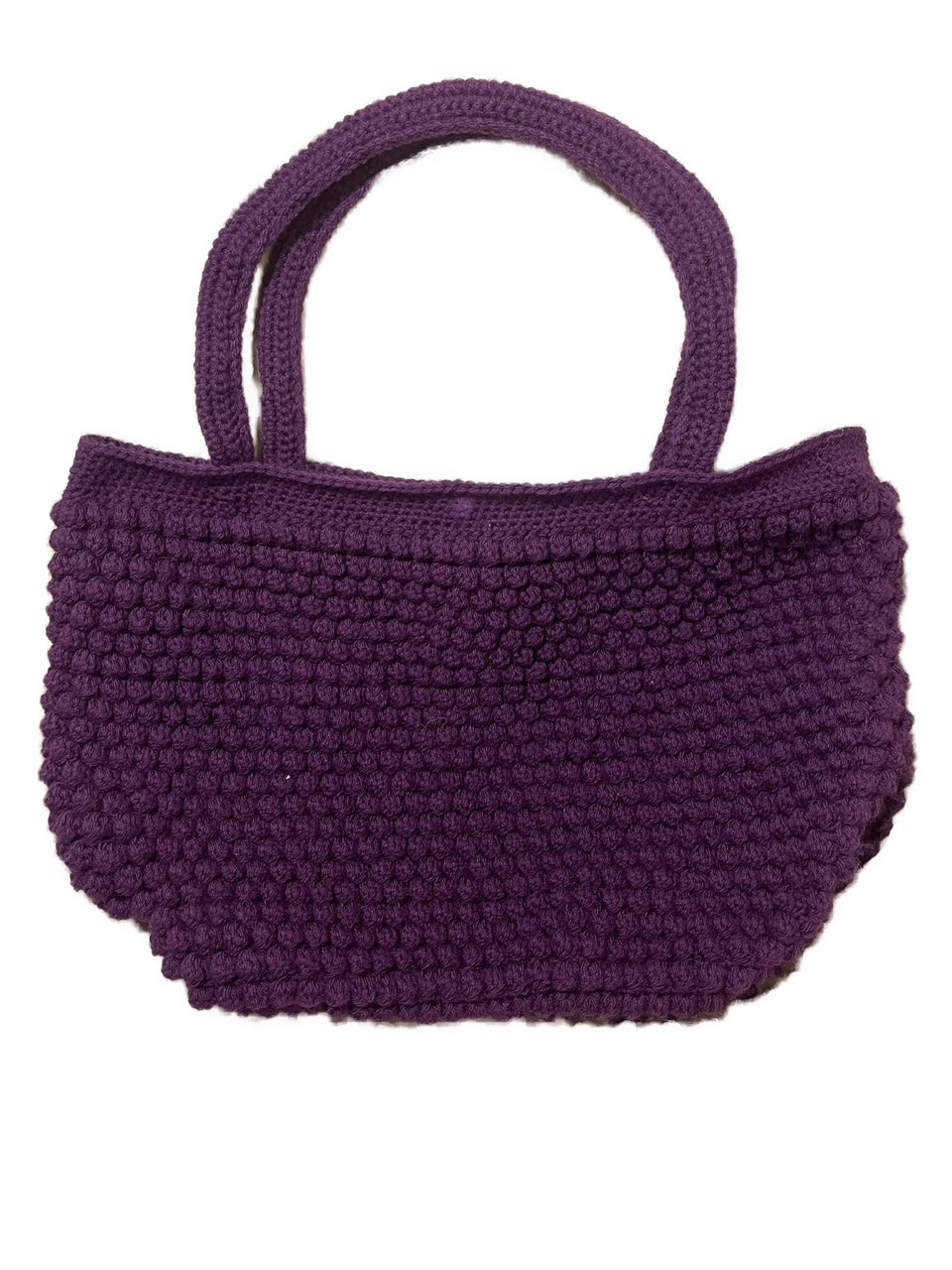 BOBBLE STITCH TOP-HANDLE HANDBAG