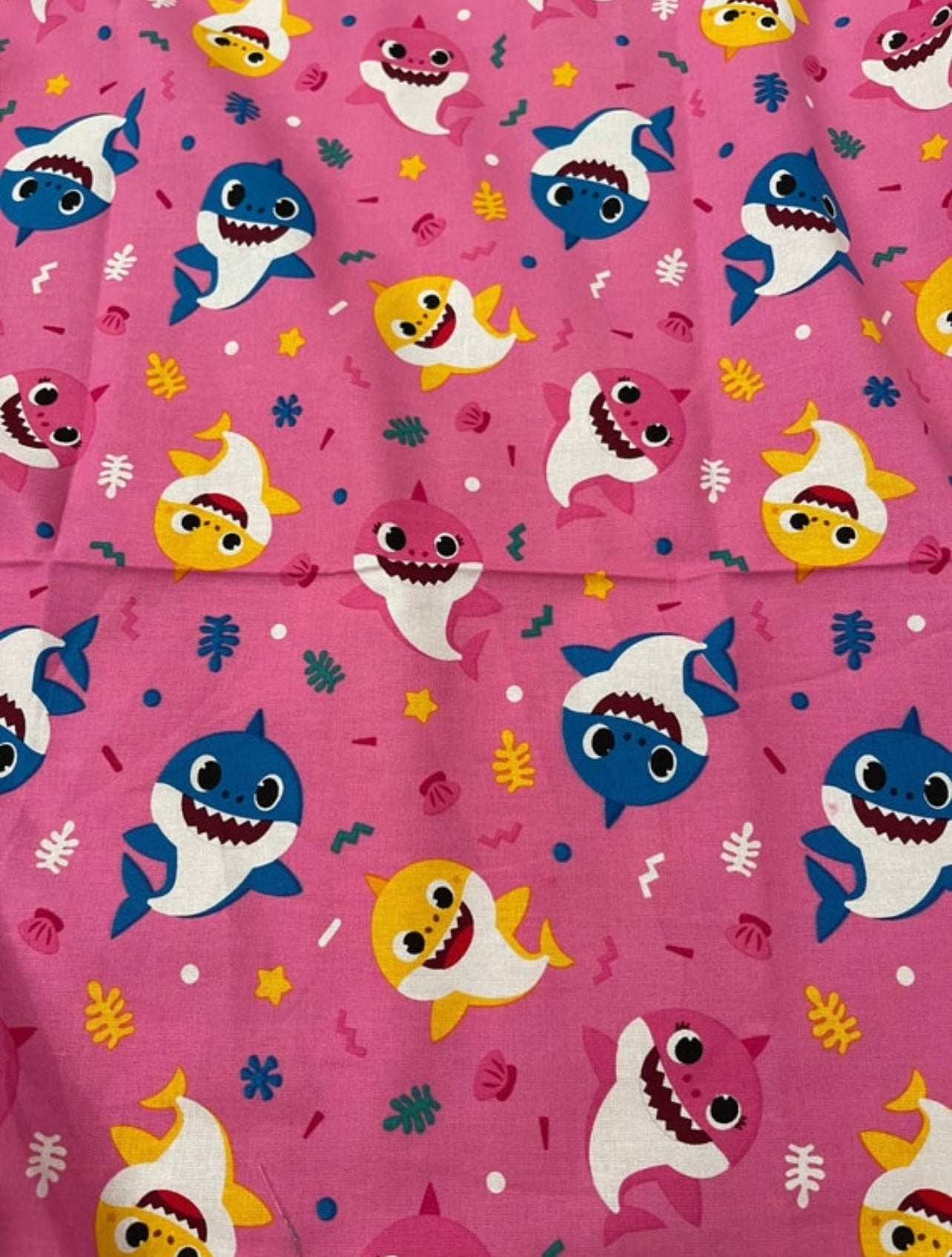 Braided - Baby Shark / Pink Reversible - Blanket - 30” x 36”